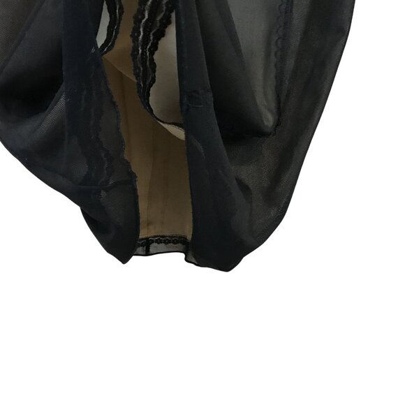 Tabitha XS Black Sheer V-Neck Sleeveless 100% Silk Dress Elegant Anthropologie - Picture 7 of 11